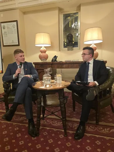 Councillor Carl Cashman at the National Liberal Club